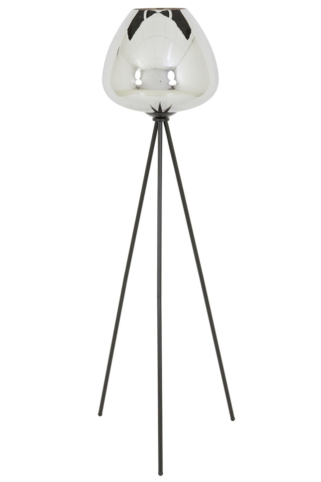 Floor lamp tripod Ã˜42x146 cm MAYSON glass smoked+matt black