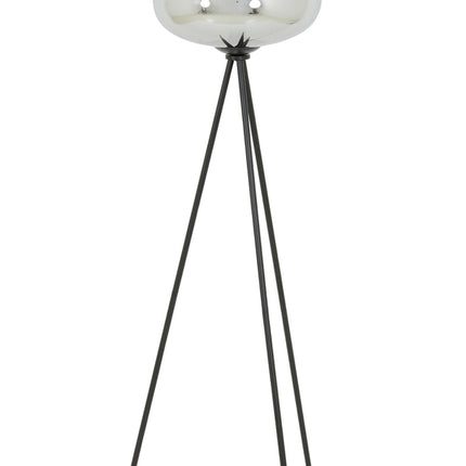 Floor lamp tripod Ã˜42x146 cm MAYSON glass smoked+matt black