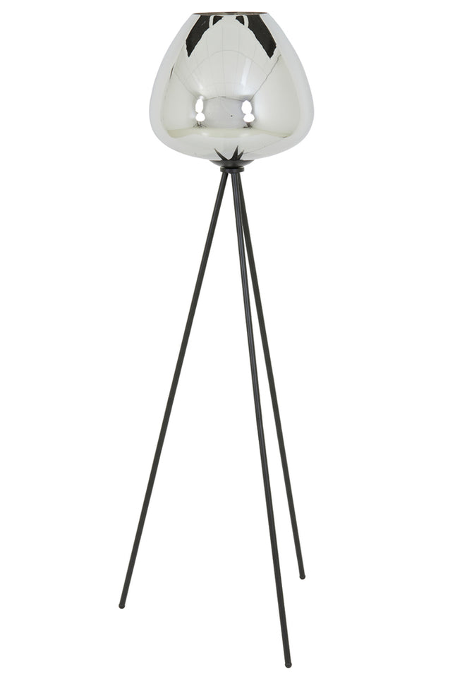 Floor lamp tripod Ã˜42x146 cm MAYSON glass smoked+matt black