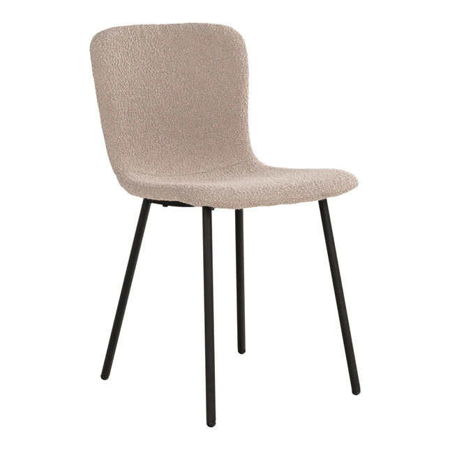 Eetkamerstoel in bouclé-  set van 2