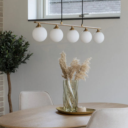 Halifax Pendant - Pendant, brass, 150 cm fabric cord