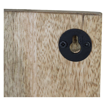 Hängendes Weinregal für 6 Flaschen – 20 x 13 x 100 – Natur/Schwarz – Mangoholz/Metall