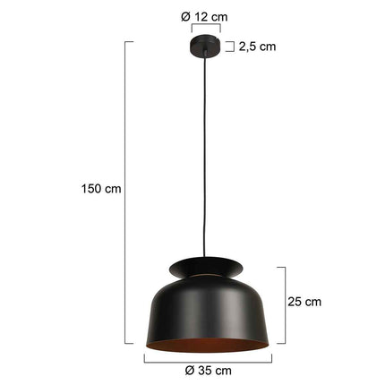 Hangl. 1-l. 35cm goud *M*