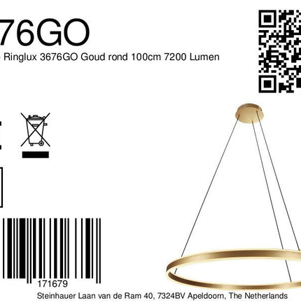 Hangl. 1-l. Round LED 100cm