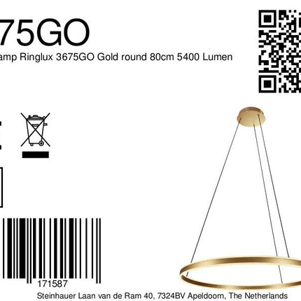 Hangl. 1-l. Round LED 80cm