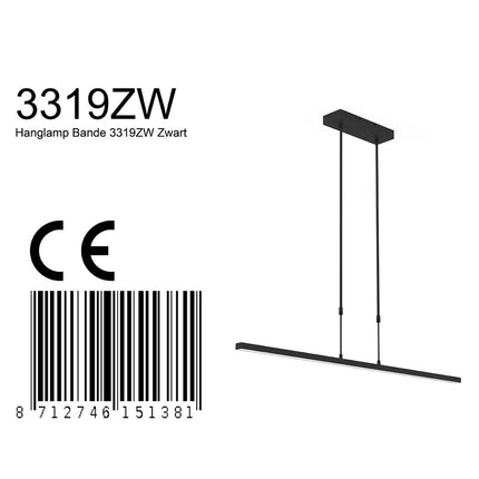 Hanglamp Bande 3319ZW Zwart