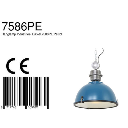 Hanglamp Bikkel 7586PE Petrol