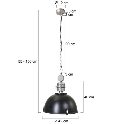 Hanglamp Bikkel 7586ZW Zwart