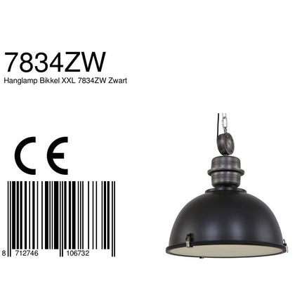 Hanglamp Bikkel XXL 7834ZW Zwart