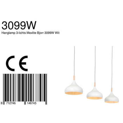 Hanglamp Bjorr 3099W Wit