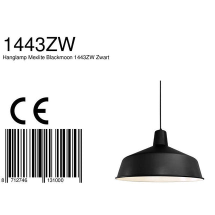Hanglamp Black moon 1443ZW Zwart