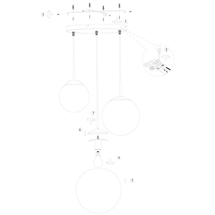 Hanglamp Bollique 3123ZW Zwart