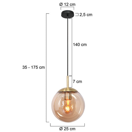 Hanglamp Bollique 3497ME Messing