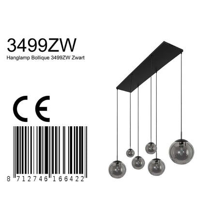Hanglamp Bollique 3499ZW Zwart