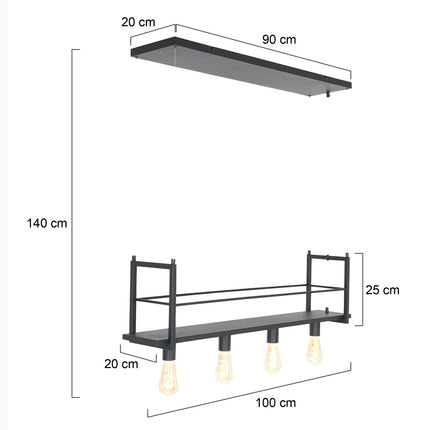 Hanglamp Buckley  2983ZW zwart