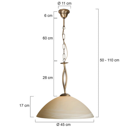 Hanglamp Capri 6839BR Brons