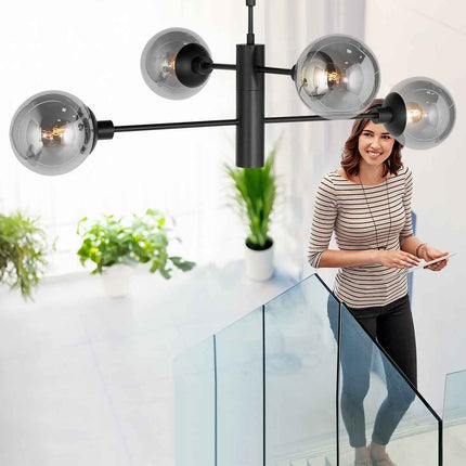 Hanglamp Constellation 3804ZW Zwart met onderlicht
