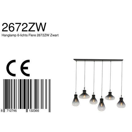 Hanglamp Flere 2672ZW Zwart