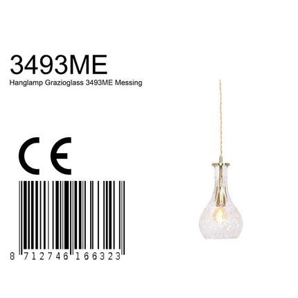 Hanglamp Grazio Glass 3493ME Messing