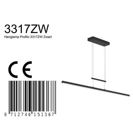 Hanglamp Profilo 3317ZW Zwart
