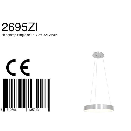 Hanglamp Ringlede 2695ZI Zilver