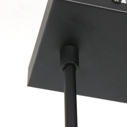 Hanglamp Stang 3464ZW Zwart + Kap Velours Blauw