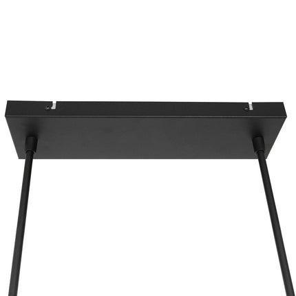 Hanglamp Stang 3464ZW Zwart + Kap Velours Blauw