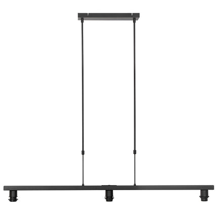 Hanglamp Stang 3464ZW Zwart + Kap Velours Blauw