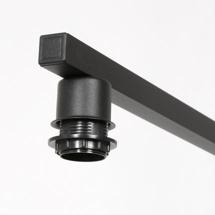 Hanglamp Stang 3464ZW Zwart + Kap Velours Blauw
