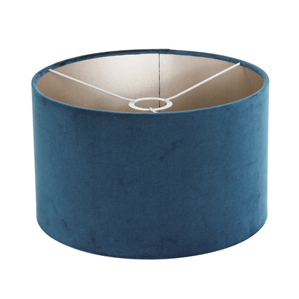 Hanglamp Stang 3464ZW Zwart + Kap Velours Blauw