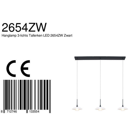 Hanglamp Tallerken 2654ZW Zwart