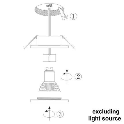 Inbouwspot Pélite spot 2488W Wit