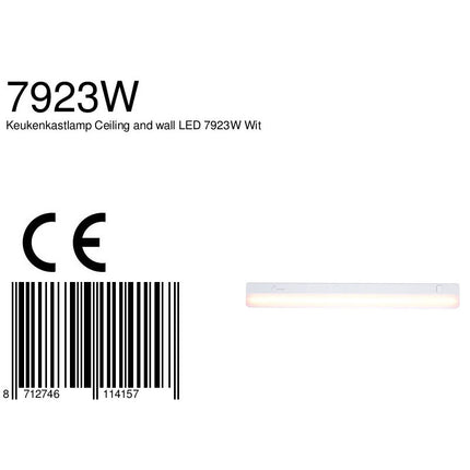 Keukenkastlamp Ceiling and wall 7923W Wit