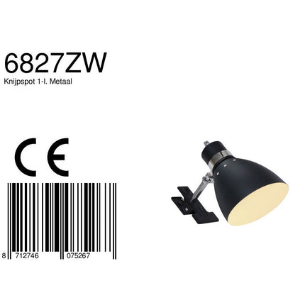 Knijpspot Spring 6827ZW Zwart
