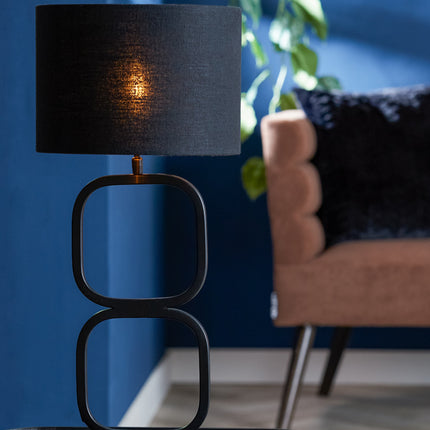 Lampvoet Lutika - Zwart - 23x11,5x46cm