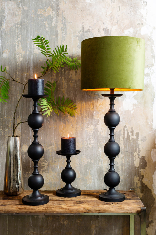 Lampvoet Lesane - Zwart - Ã˜17x70cm