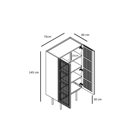 Dressoir - zwart eiken