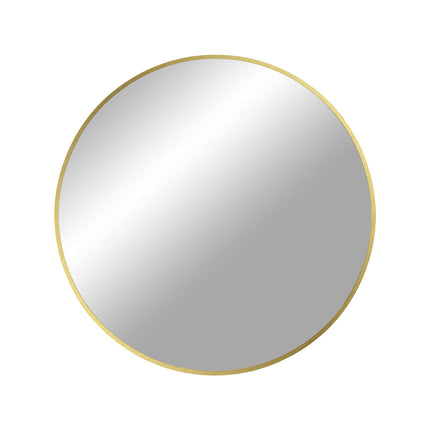 Madrid Mirror - Mirror with brass look frame Ã˜60 cm