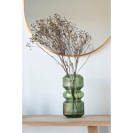 Madrid Mirror - Mirror with brass look frame Ã˜60 cm