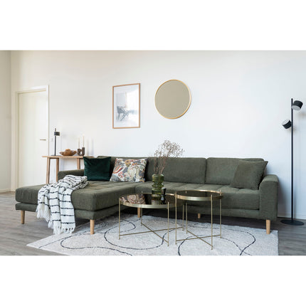 Madrid Mirror - Mirror with brass look frame Ã˜60 cm