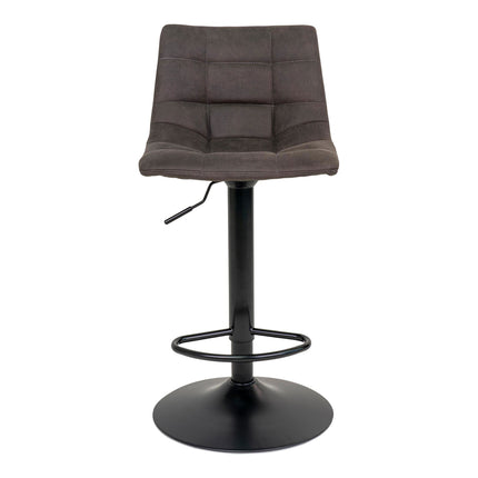 Middelfart Bar Chair - Bar chair in dark grey with black legs - set of 2