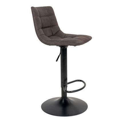 Middelfart Bar Chair - Bar chair in dark grey with black legs - set of 2