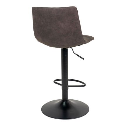 Middelfart Bar Chair - Bar chair in dark grey with black legs - set of 2