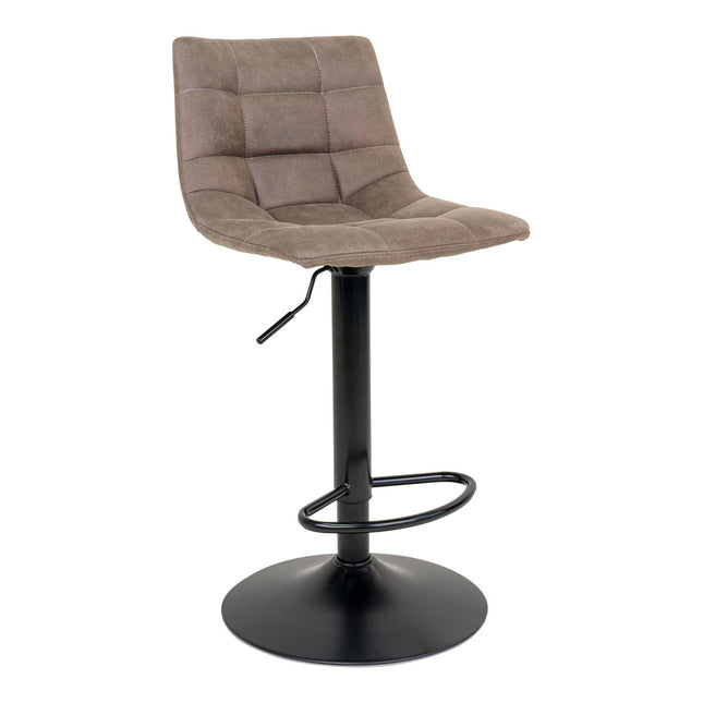 Middelfart Bar Chair - Bar chair in light brown with black legs - set of 2