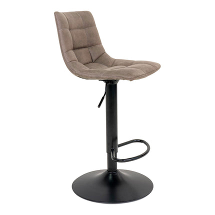 Middelfart Bar Chair - Bar chair in light brown with black legs - set of 2