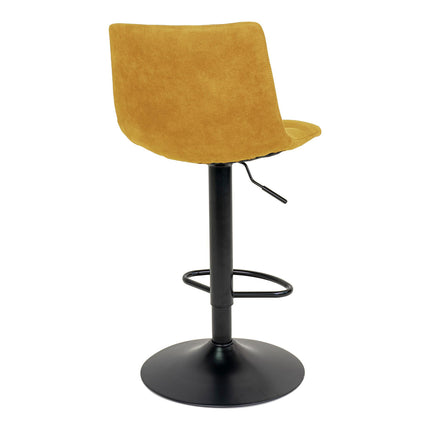 Middelfart Bar Chair - Bar chair in mustard yellow with black legs - set of 2