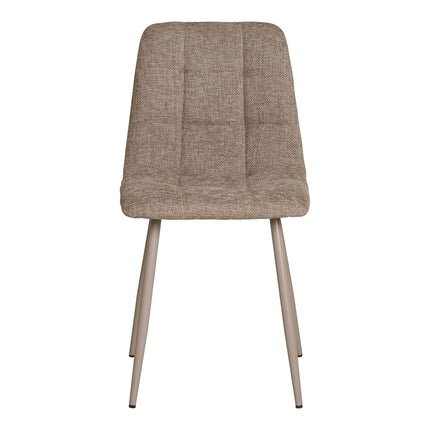 Dining chair, fabric, grey with grey legs, HN1272 (set of 2)