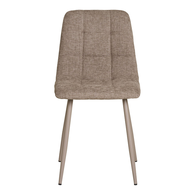 Dining chair, fabric, grey with grey legs, HN1272 (set of 2)
