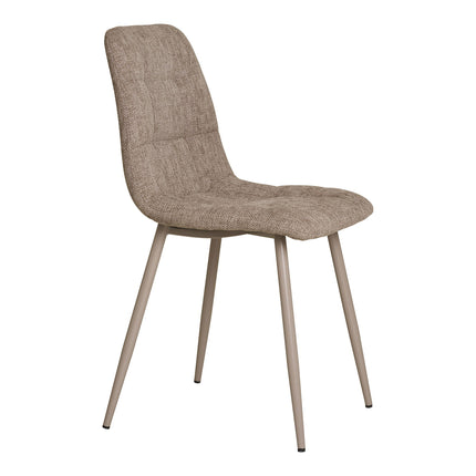 Dining chair, fabric, grey with grey legs, HN1272 (set of 2)
