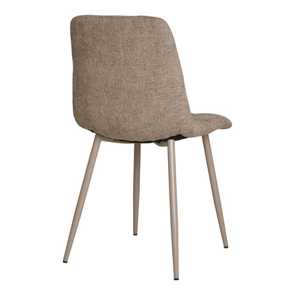 Dining chair, fabric, grey with grey legs, HN1272 (set of 2)